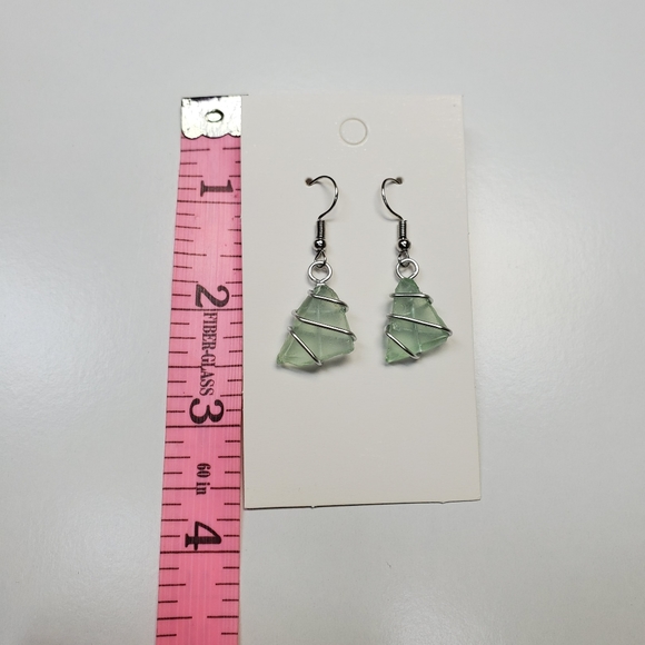 Handmade wire wrap earrings - Picture 2 of 2